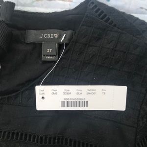 J.Crew Flutter Sleeve Eyelet Shift Dress BLACK NWT